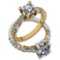 1.63 Ctw VS/SI1 Diamond 14K Yellow And White Gold Ring