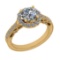 1.80 Ctw SI2/I1 Diamond 14K Yellow Gold Vintage Style Wedding Ring