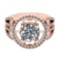 2.57 Ctw VS/SI1 Diamond 14K Rose Gold Engagement Ring