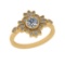 0.65 Ctw VS/SI1 Diamond 14K Yellow Gold Vintage Style Wedding Ring