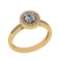 0.70 Ctw VS/SI1 Diamond 14K Yellow Gold Engagement Halo Ring