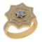 1.42 CtwVS/SI1 Diamond 14K Yellow Gold Engagement Halo Ring