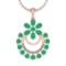 2.80 CtwSI2/I1 Emerald And Diamond 14K Rose Gold Necklace