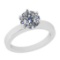 1.50 Ctw VS/SI1 Diamond 14K White Gold solitaire Ring