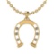 0.10 Ctw SI2/I1 Diamond Style Bezel Set 14K Yellow Gold Necklace