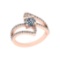 1.43 Ctw VS/SI1 Diamond 14K Rose Gold Engagement Ring