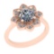 1.65 Ctw SI2/I1 Diamond 14K Rose Gold Vintage Style Wedding Ring