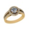 1.41 Ctw VS/SI1 Diamond 14K Yellow Gold Engagement Halo Ring