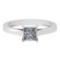 Certified 0.53 CTW (1 Pcs Princess LAB GROWN IGI Certified DIAMOND ) Diamond Solitaire 14k Ring J/SI