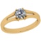 CERTIFIED 1.1 CTW E/VVS1 ROUND (LAB GROWN IGI Certified DIAMOND SOLITAIRE RING ) IN 14K YELLOW GOLD