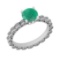 1.80 Ctw SI2/I1 Emerald And Diamond 14K White Gold Vintage Style Wedding Ring