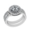 2.45 Ctw VS/SI1 Diamond 14K White Gold Engagement Halo Ring