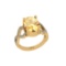 5.53 Ctw SI2/I1 Citrine And Diamond 14K Yellow Gold Engagement Ring