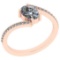 0.56 Ctw VS/SI1 Diamond Style Prong Set 14K Rose Gold Anniversary Ring