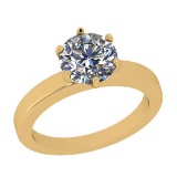 1.50 Ctw VS/SI1 Diamond 14K Yellow Gold solitaire Ring