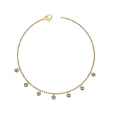 Certified 1.05 Ctw SI2/I1 Diamond 14K Yellow Gold Yard Necklace