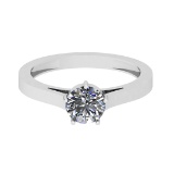 CERTIFIED 1.5 CTW D/VS1 ROUND (LAB GROWN IGI Certified DIAMOND SOLITAIRE RING ) IN 14K YELLOW GOLD