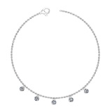 Certified 0.75 Ctw SI2/I1 Diamond 14K White Gold Yard Necklace