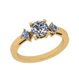 1.20 Ctw VS/SI1 Diamond 14K Yellow Gold Three Psc Ring