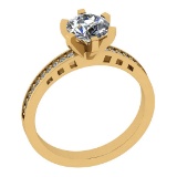 0.42 Ctw VS/SI1 Diamond Style Prong Set 14K Yellow Gold Engagement Ring