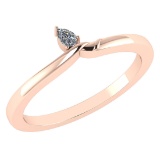 0.23 Ctw SI2/I1 Diamond 18K Rose Gold Halo Ring