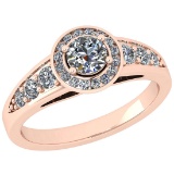 1.80 Ctw VS/SI1 Diamond 14K Rose Gold Engagement Ring