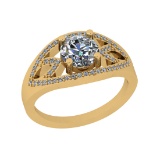 1.70 Ctw VS/SI1 Diamond 14K Yellow Gold Ring