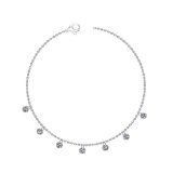 Certified 1.05 Ctw SI2/I1 Diamond 14K White Gold Yard Necklace
