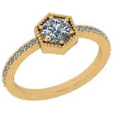 1.26 Ctw VS/SI1 Diamond 14K Yellow Gold Engagement Ring