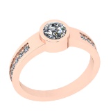 0.75 Ctw VS/SI1 Diamond 14K Rose Gold Anniversary ring