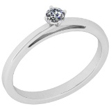 CERTIFIED 0.9 CTW D/SI1 ROUND (LAB GROWN IGI Certified DIAMOND SOLITAIRE RING ) IN 14K YELLOW GOLD