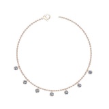 Certified 1.05 Ctw SI2/I1 Diamond 14K Rose Gold Yard Necklace