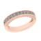 0.58 Ctw VS/SI1 Diamond 14K Rose Gold Filigree Band Ring