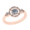 0.66 Ctw VS/SI1 Diamond 14K Rose Gold Engagement Ring