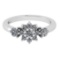 0.58 Ctw VS/SI1 Diamond 14K White Gold Ring