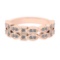 0.43 Ctw VS/SI1 Diamond Style Prong Set 14K Rose Gold Band Ring