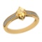 0.95 Ctw SI2/I1 Citrine And Diamond 10K Yellow Gold Ring