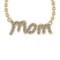 0.65 Ctw SI2/I1 Diamond 14K Yellow Gold MOM Necklace