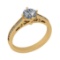 1.12 Ctw SI2/I1 Diamond 14K Yellow Gold Filigree Engagement Ring