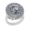3.85 Ctw VS/SI1 Diamond 14K White Gold Anniversary Halo Ring