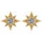 CERTIFIED 1.1 CTW ROUND I/VS2 DIAMOND (LAB GROWN IGI Certified DIAMOND SOLITAIRE EARRINGS ) IN 14K Y