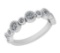 0.64 Ctw VS/SI1 Diamond Style Bezel Set 14K White Gold Wedding Band Ring