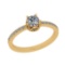 0.64 Ctw VS/SI1 Diamond 14K Yellow Gold Vintage Style Ring