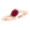 1.00 Ctw Ruby Style Prong Set 14K Rose Gold Solitaire Ring