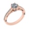 1.36 Ctw VS/SI1 Diamond 14K Rose Gold Filigree Wedding Ring