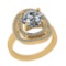 1.65 Ctw VS/SI1 Diamond 14K Yellow Gold Engagement Ring