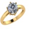 CERTIFIED 2.11 CTW D/VS1 ROUND (LAB GROWN IGI Certified DIAMOND SOLITAIRE RING ) IN 14K YELLOW GOLD