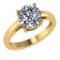 CERTIFIED 0.51 CTW F/VVS1 ROUND (LAB GROWN IGI Certified DIAMOND SOLITAIRE RING ) IN 14K YELLOW GOLD