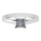 Certified 0.26 CTW (1 Pcs Princess LAB GROWN IGI Certified DIAMOND ) Diamond Solitaire 14k Ring J/SI