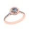 0.90 Ctw VS/SI1 Diamond 14K Rose Gold Wedding Ring